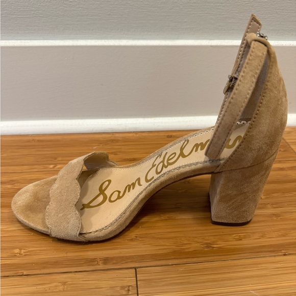 Sam Edelman Odila Heeled Sandal Scalloped Ankle Strap Sandal Size - Picture 6 of 7